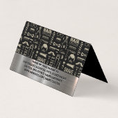 Barber Tools Patroon | Korting Visitekaartje (Achterkant)