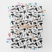 Barber Tools Silhouette Patronen Inpakpapier Vel (In situ)