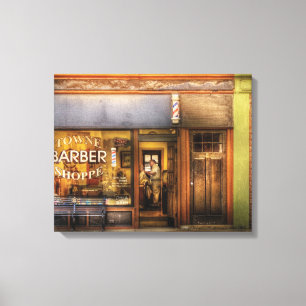 Barber - Towne Barber Shop Canvas Afdruk