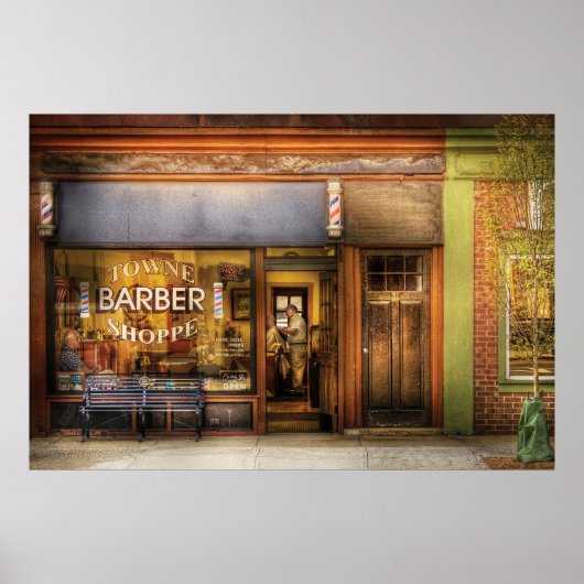 Barber - Towne Barber Shop Poster (Voorkant)