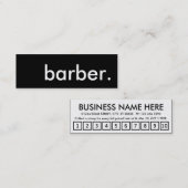 barber. trouwerekaart klantenkaartje (Voorkant / Achterkant)