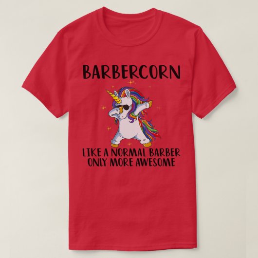 Barber Unicorn 3 T-shirt (Design voorkant)