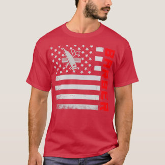 Barber US Vlag Masker T-shirt