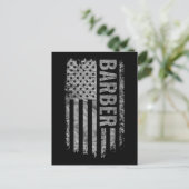 Barber USA Flag Distressed design Briefkaart (Staand voorkant)