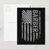 Barber USA Flag Distressed design Briefkaart (Voorkant / Achterkant)
