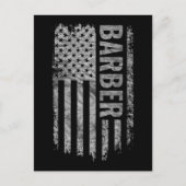 Barber USA Flag Distressed design Briefkaart (Voorkant)