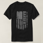 Barber USA Flag Distressed design T-shirt (Design voorkant)