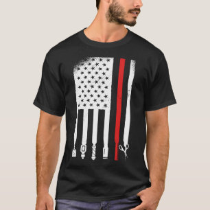Barber USA Grunge Flag T-shirt