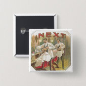  Barber Vierkante Button 5,1 Cm (Voorkant /achterkant)