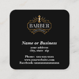 Barber Vierkante Visitekaartje