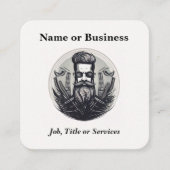Barber Vierkante Visitekaartje (Voorkant)