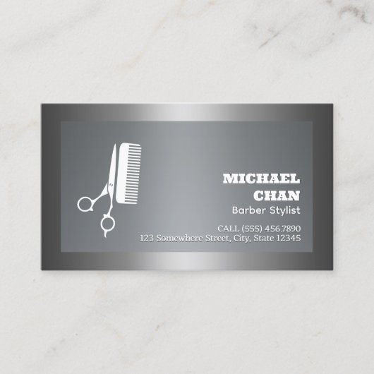 Barber Visitekaartje (Voorkant)