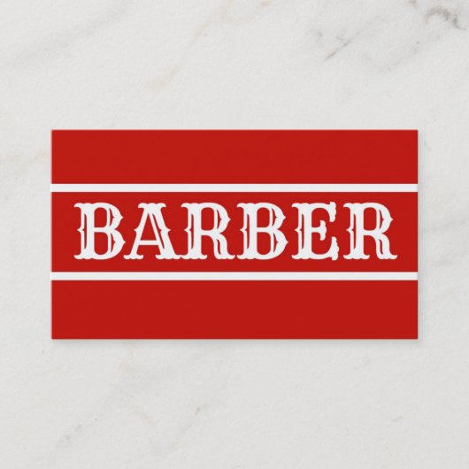 Barber Visitekaartje (Voorkant)