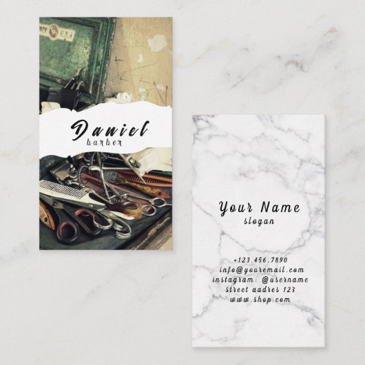 Barber Visitekaartje (Voorkant / Achterkant)