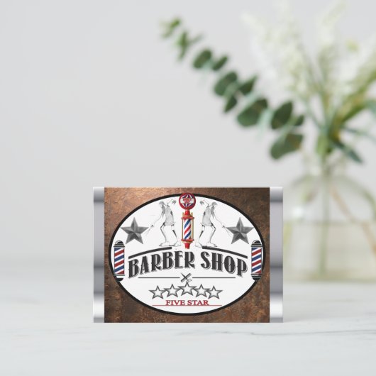 barber visitekaartje (Staand voorkant)