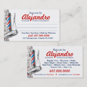 Barber Visitekaartje (Barberpool en schaar) (Voorkant / Achterkant)