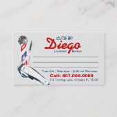 Barber Visitekaartje (Barberpool en schaar) (Voorkant)