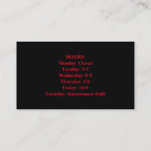 Barber Visitekaartje met QR-code en linker foto (Achterkant)