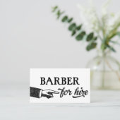 Barber-Visitekaartjes - Koel-Vintage Visitekaartje (Staand voorkant)
