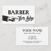Barber-Visitekaartjes - Koel-Vintage Visitekaartje (Voorkant / Achterkant)