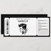 Barber Voucher Sjabloon, Kapsel Cadeaubon Kaart (Voorkant / Achterkant)