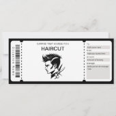 Barber Voucher Sjabloon, Kapsel Cadeaubon Kaart (Voorkant)