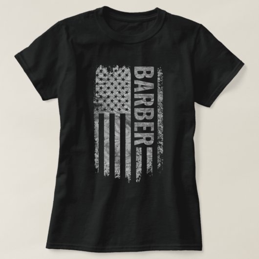 Barber VS-vlag gedesdistressed ontwerp T-shirt (Design voorkant)