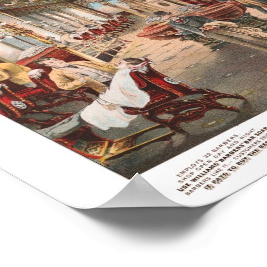 Barber-winkel advertentie Poster (Hoek)