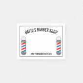 Barber winkel paal teken aangepaste bedrijfsnaam post-it® notes (Voorkant)