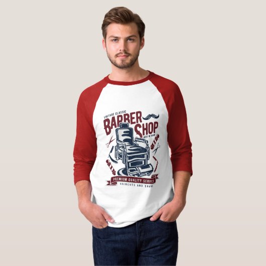  Barber-winkel T-shirt (Voorkant volledig)