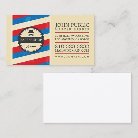 Barber-winkel Visitekaartje (Voorkant / Achterkant)