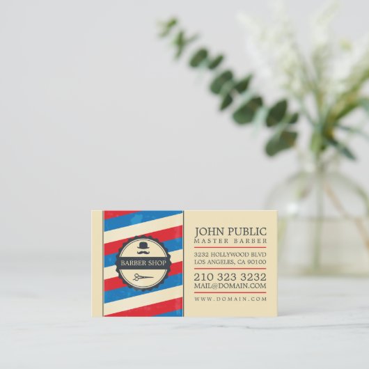 Barber-winkel Visitekaartje (Staand voorkant)