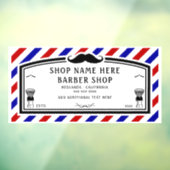 Barber Winkeldeur aanpassen Advert Raamsticker (Vel 3)