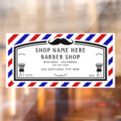 Barber Winkeldeur aanpassen Advert Raamsticker (Vel 2)