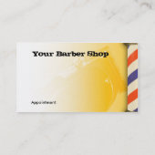 Barber Winkelgeel design Afsprakenkaartje (Achterkant)