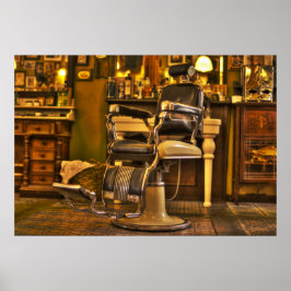  barber Winkelstoel Retro Hair Salon Aangepast Poster