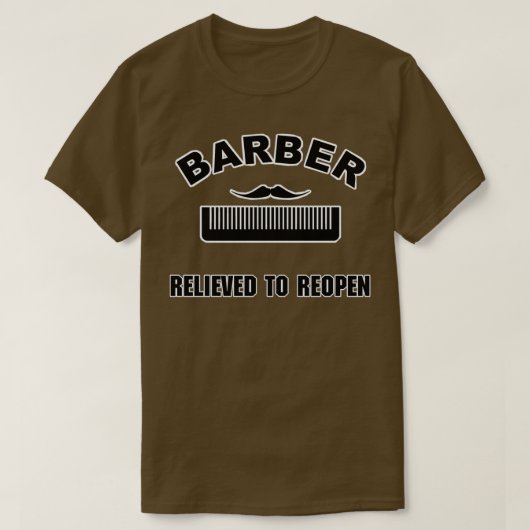 Barber wordt vrijgesteld van heropening t-shirt (Design voorkant)