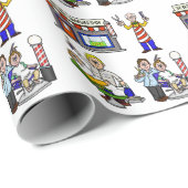 Barber Wrapping Paper Cadeaupapier (Rol Hoek)