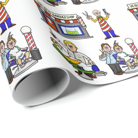 Barber Wrapping Paper Cadeaupapier (Rol Hoek)