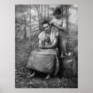 Barber - WWII - GI Haircut Poster