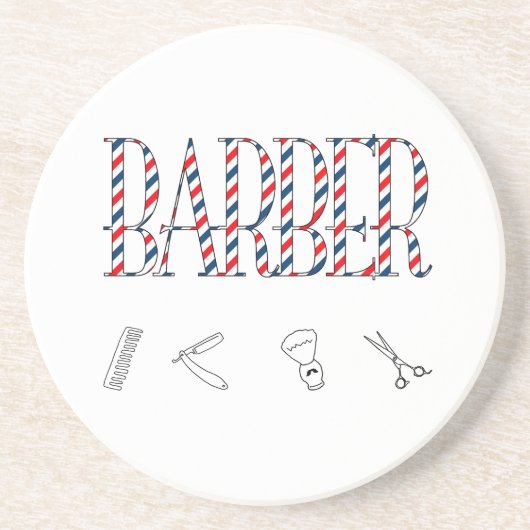 Barber Zandsteen Onderzetter (Voorkant)