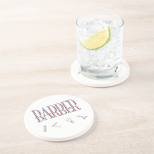 Barber Zandsteen Onderzetter (Zijkant)