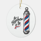 Barber zit in keramisch ornament (Links)