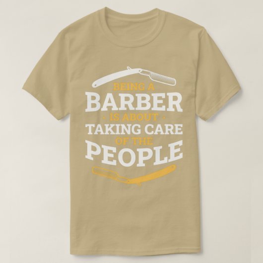 Barber zorgt voor mensen grappig Barber Gift T-shirt (Design voorkant)