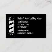Barber zwart en wit loyaliteit Kaart Sjabloon Visitekaartje (Achterkant)
