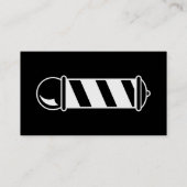 Barber zwart wit zilver klant loyaliteit Kaart Visitekaartje (Voorkant)