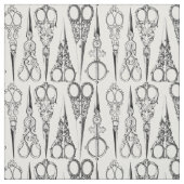 Barberdoek.  schaar. Zwart/Wit Stof (Swatch)