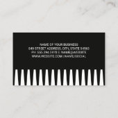 Barbergereedschap | Achtergrond comb Visitekaartje (Achterkant)