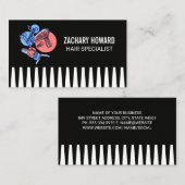 Barbergereedschap | Achtergrond comb Visitekaartje (Voorkant / Achterkant)