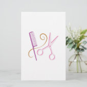 Barbergereedschap Briefpapier (Staand voorkant)